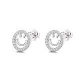 Cumpara ieftin Cercei argint 925, JW825, model smiley face, placati cu rodiu