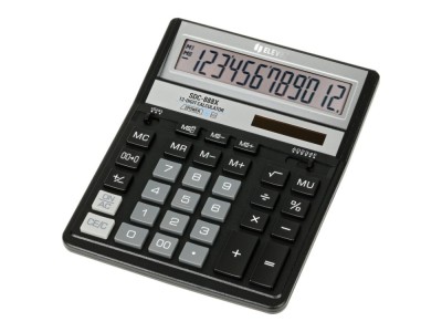 Calculator de birou 12 digit, 203 x 158 x 31 mm, Eleven SDC-888XBK foto