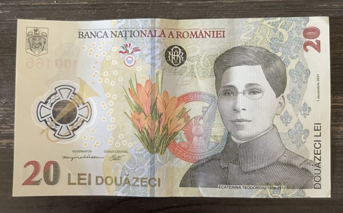 Bancnotă 20 lei 2021 Ecaterina Teodoroiu - ediție specială BNR