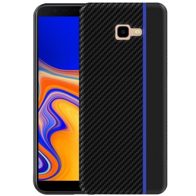 Husa SAMSUNG Galaxy J4 Plus 2018 - Carbon Moto (Negru/Albastru) foto