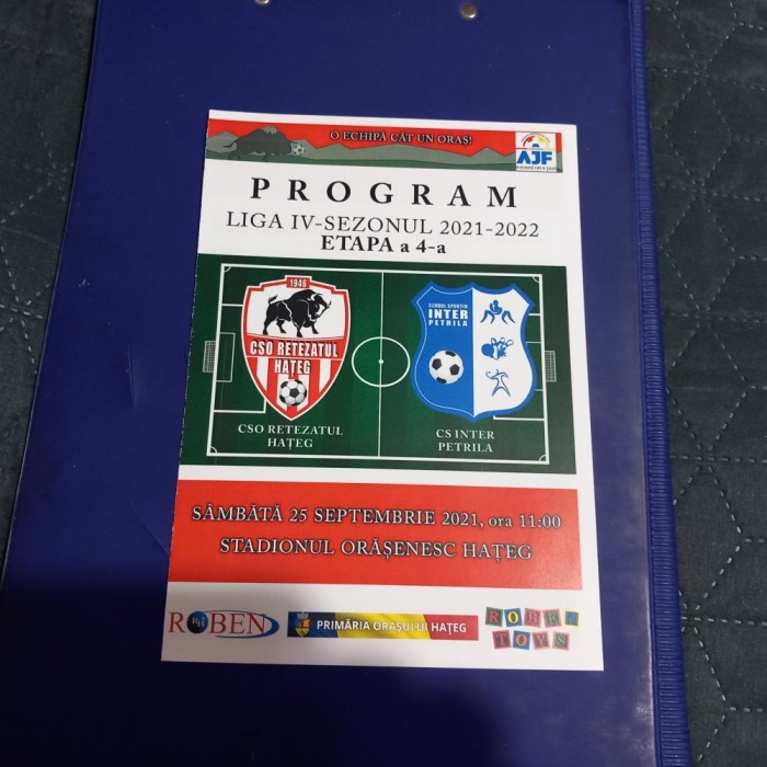 Program Retezatul Hateg - Inter Petrila