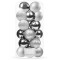 Set globuri de Craciun, 20 bucati, 3 modele, 4cm, argintiu Household NewTrend