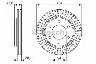 Disc frana MITSUBISHI L 200 (KB, KA) (2004 - 2016) BOSCH 0 986 479 704 foto