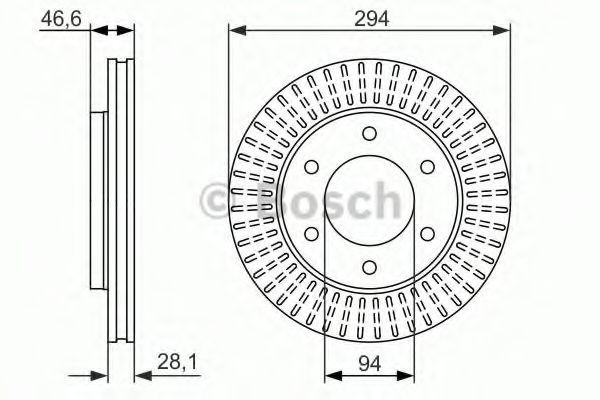 Disc frana MITSUBISHI L 200 (KB, KA) (2004 - 2016) BOSCH 0 986 479 704