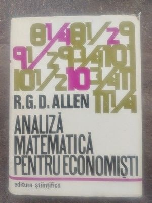 Analiza matematica pentru economisti- R. G. D. Allen