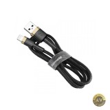 Cablu Date si Incarcare USB-A - Lightning Baseus Cafule 18W 1m Auriu