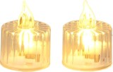 Set 12 lumanari LED MagicHome Craciun, alb cald cu efect clipire, 3,6x5 cm