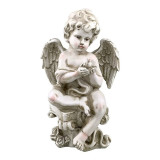 Cumpara ieftin Statueta decorativa, Ingeras cu porumbel, 34 cm, 1746H