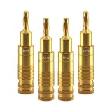 Set 4 mufe Banana 4mm Premium Clicktronic pentru cablu 6.0mm2 Conexiuni Audio de Inalta Calitate 53983