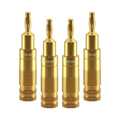 Set 4 mufe Banana 4mm Premium Clicktronic pentru cablu 6.0mm2