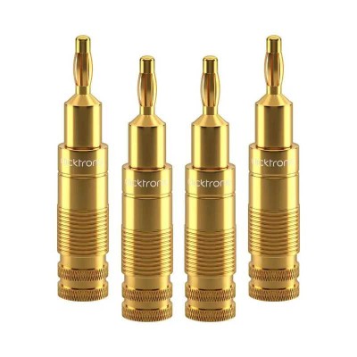 Set 4 mufe Banana 4mm Premium Clicktronic pentru cablu 6.0mm2 Conexiuni Audio de Inalta Calitate 53983 foto