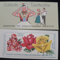 Lot 2 carnete DDR cu emisiuni filatelice 1971-1972