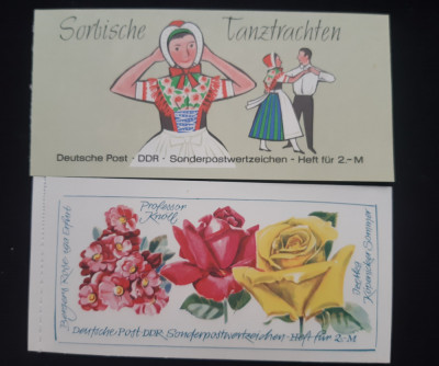 Lot 2 carnete DDR cu emisiuni filatelice 1971-1972 foto