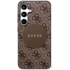 Husa pentru Samsung Galaxy S25 - Guess 4G Circle Classic Logo MagSafe (GUHMS25SP4PGRSGW) - Brown