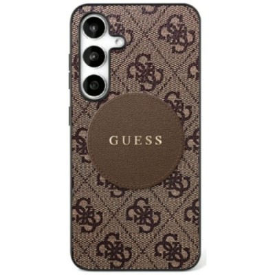 Husa pentru Samsung Galaxy S25 - Guess 4G Circle Classic Logo MagSafe (GUHMS25SP4PGRSGW) - Brown foto