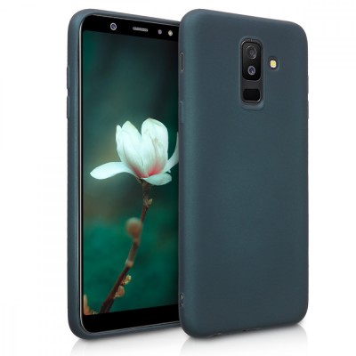 Husa pentru Samsung Galaxy A6 Plus, Silicon, Verde, 45264.14 foto