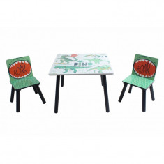 Set 2 scaune cu birou U-Grow, birou 60 x 60 x 44 cm, scaun 26.8 x 26.8 x 51 cm, lemn foto
