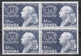 Spania 1985 - 200 de ani de la moartea Contelui de Penaflorida, Bloc de 4, MNH, Nestampilat