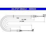 ATE 24.3727-0844.2 Cablu frana de parcare