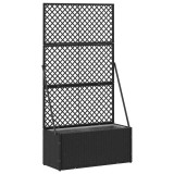 vidaXL Vază pentru Grădină Negru 70 x 30 x 135 cm Metal 366616