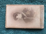 FOTOGRAFIE DE EPOCA anii 1900 , atelier HIGH LIFE -G. WABER -Bucharest -Calea Victoriei no 29 .Distinsa doamna .