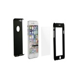 Husa Full Cover + Folie Sticla Iberry Neagra Apple iPhone 5/5S/SE, Rezistenta Socuri si Zgarieturi, Carcasa Protectie Telefon