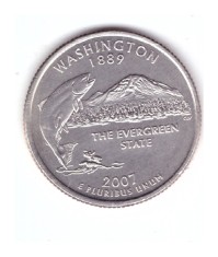 Moneda SUA 25 centi/quarter dollar 2007 P, Washington 1889, stare foarte buna