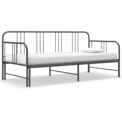 Gossi cadru pat canapea extensibila, gri, 90 x 200 cm, metal foto