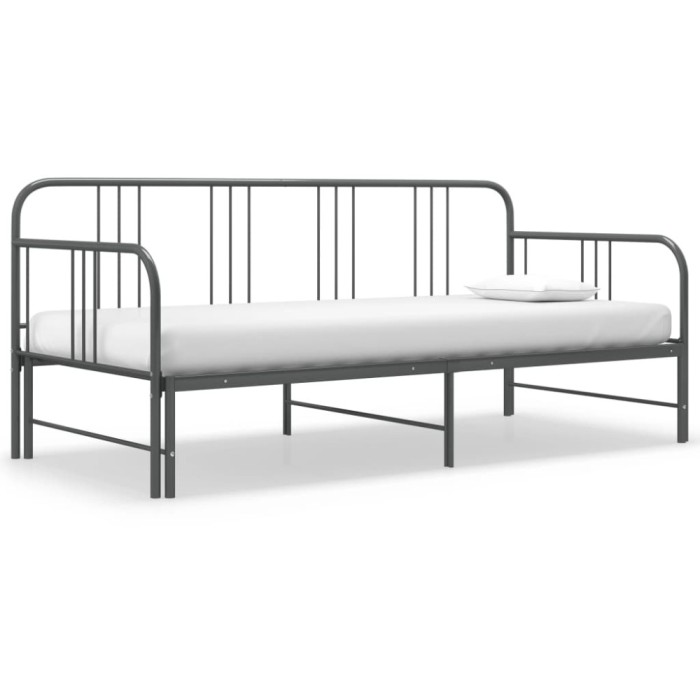 Gossi cadru pat canapea extensibila, gri, 90 x 200 cm, metal