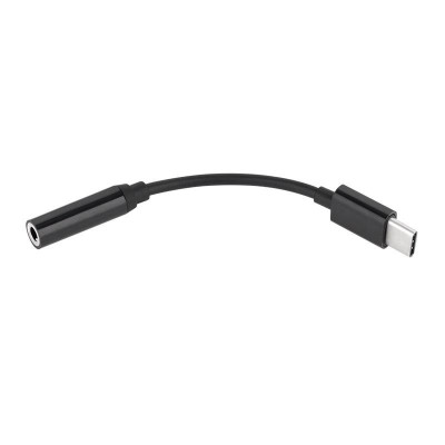 Cablu adaptor USB TYPE C - Jack 3.5 mm mama 10cm negru foto