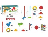 Joc golf cu dinozauri pentru copiii,plastic,12 piese