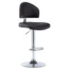 VidaXL Scaun de bar, negru, piele ecologică