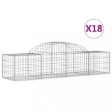 Cumpara ieftin Cosuri gabion arcuite 18 buc., 200x50x40/60 cm, fier galvanizat