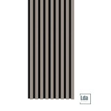 Riflaj MDF decorativ LDA PREMIUM de tip Panou Acustic, Gri Nisip, 260x40 cm Household NewTrend