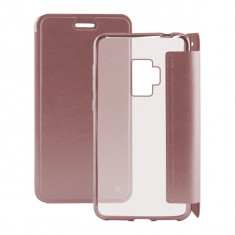Husa Folie pentru Telefon Mobil Galaxy S9 Plus KSIX Metal Aur roz foto