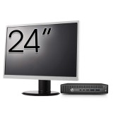 Pachet Calculator Second Hand HP EliteDesk 800 G2 Mini PC, Intel Core i5-6500 3.20-3.60GHz, 8GB DDR4, 256GB SSD + Monitor 24 Inch NewTechnology Media
