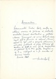 A3568N Teodor Balș (Emilian Ilarion Bălășescu), act scris și semnat olograf, 1968