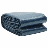 Folie Solara Piscina vidaXL, Negru/Albastru, 381 cm, PE, Incalzire Apa, Protectie UV, Economie Substante Chimice