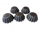 Forma Savarine Metalica, Set 5 Cavitati, Gri, 10cm - Briose, Prajituri, Aspect 3D