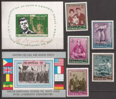 MANAMA, FILIPINE 1966,1968 KENNEDY (2 colite ndt. + 1 serie dt. cu supr.) MNH foto