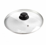 Capac rotund, sticla transparenta, 28 cm