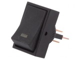 Comutator Rocker ON-OFF LED Portocaliu 25A 12V