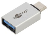 Adaptor OTG USB 3.0 Goobay - USB A soclu la USB C mufă, metal aurit