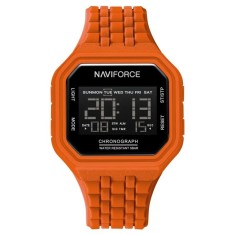 Ceas Barbati Naviforce 7116 Portocaliu , Design Military, Functii Multiple, Alarma, Rezistent la Apa 3ATM