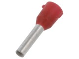 V&acirc;rf tub capăt izolată cupru 1,5mm2 8mm cositorit crimpat