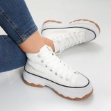 Cumpara ieftin Sneakers dama albi din textil Faye, 38