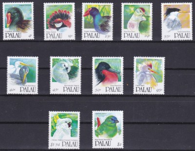 DB1 Fauna Pasari 1990 Palau 11 v. MNH foto