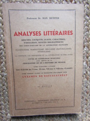 ANALYSES LITTERAIRES - RESUMES ...NOTICES BIOGRAPHIQUES - MAX RICHTER foto