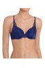 TPH635-44 Sutien decorat cu dantela semitransparenta True Curves Forever, albastru, 75, a, Triumph