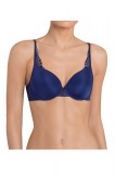 Cumpara ieftin TPH635-44 Sutien decorat cu dantela semitransparenta True Curves Forever, albastru, 75, a, Triumph